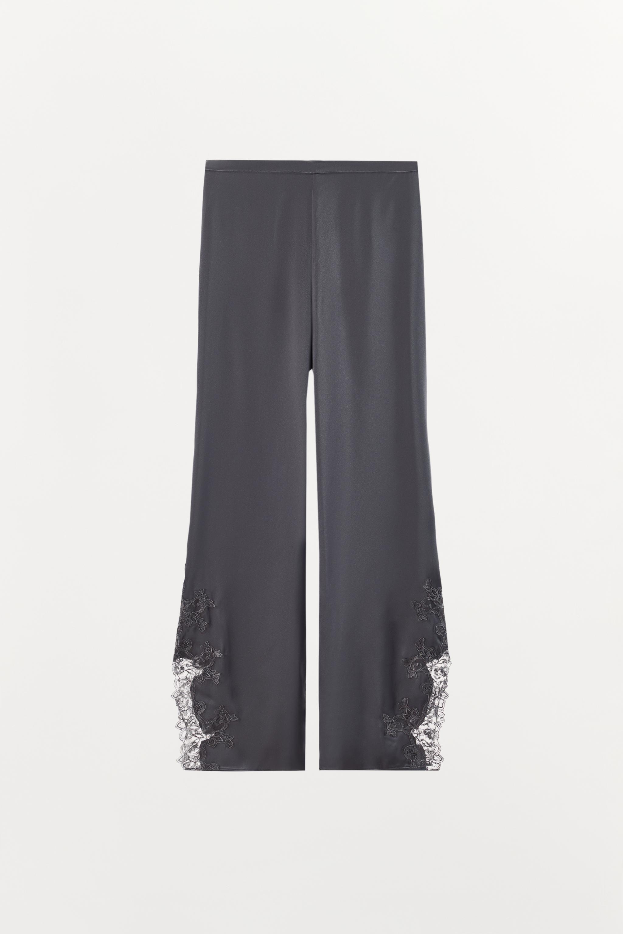 SATIN LACE PANTS